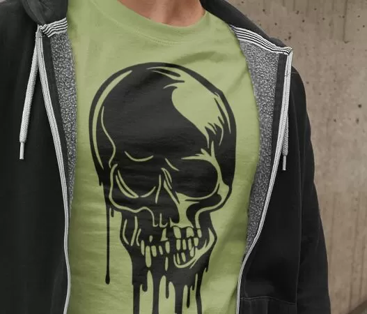 DRIPPING SKULL SVG: A SPOOKY AND UNIQUE HALLOWEEN T-SHIRT DESIGN FOR CRICUT