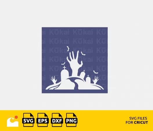 SPOOKY GRAVEYARD SVG, JACK O LANTERN STENCIL SVG FILE FOR CRICUT