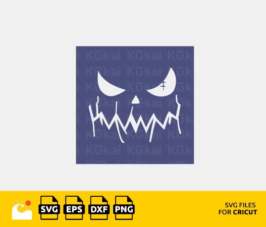 HALLOWEEN FACE SVG, JACK O LANTERN STENCIL SVG FILE FOR CRICUT