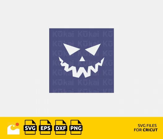 PUMPKIN FACE SVG JACK O LANTERN STENCIL SVG FILE FOR CRICUT