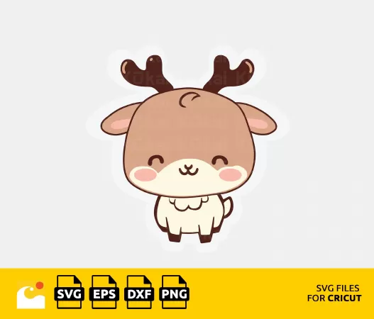 CUTE REINDEER SVG DESIGN - ADD A WHIMSICAL TOUCH TO YOUR CHRISTMAS DECOR
