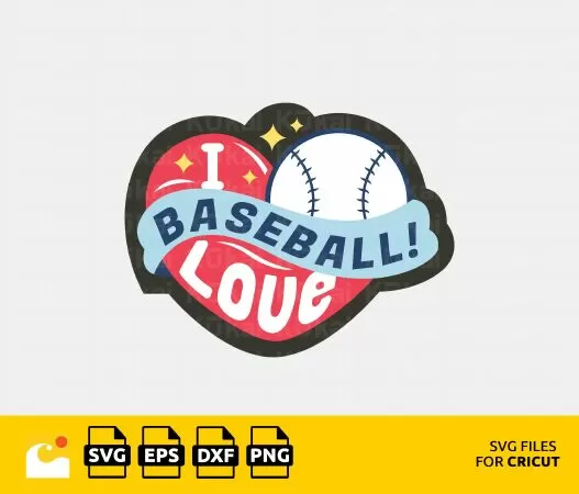I LOVE BASEBALL SVG, BASEBALL PLAYER SVG, BASEBALL MOM SVG, BASEBALL CLIPART, BASEBALL PNG