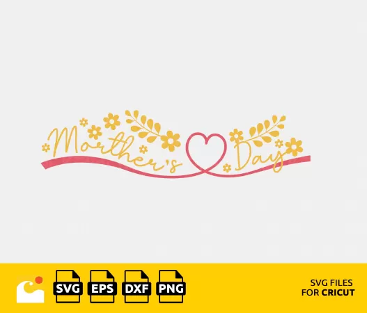 NATURE'S BEAUTY MOTHER'S DAY SVG, DELICATE HEART SVG, SHAPED FLOWERS SVG