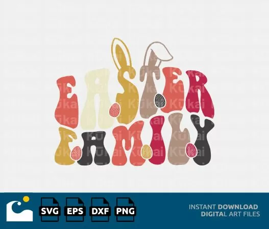 EASTER FAMILY SVG FILE FOR CIRCUT - CREATE JOYFUL CRAFTS WITH THIS DIGITAL DOWNLOAD