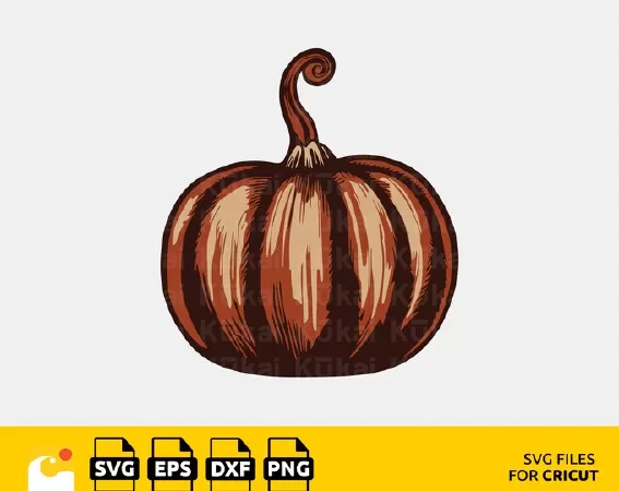 CELEBRATE THE CHANGING SEASONS WITH THIS VINTAGE PUMPKIN SVG FILE FOR CRICUT - IDEAL FOR AUTUMN AND THANKSGIVING CRAFTS