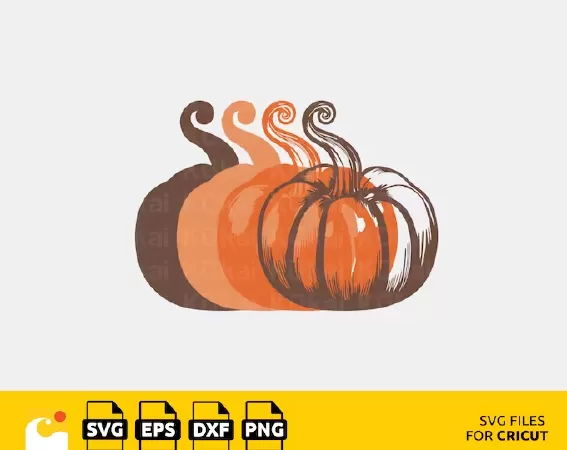 ELEGANT THANKSGIVING SVG DESIGN - VINTAGE PUMPKIN FILE FOR CRICUT AND FALL CRAFTING