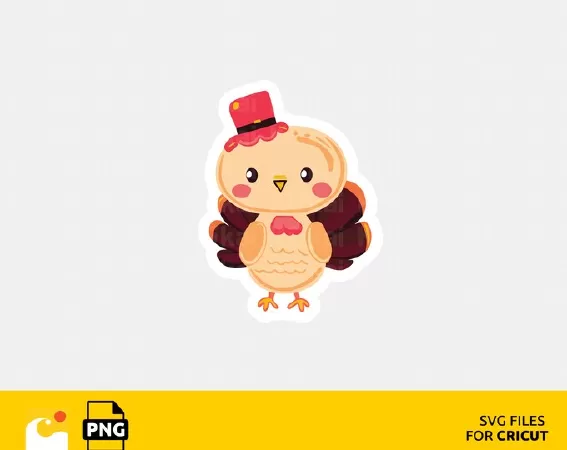 THANKSGIVING TURKEY PNG, CLIPART, DECOR, SHIRT, GIFT, HAPPY THANKSGIVING