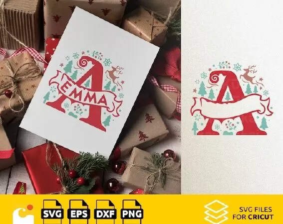 WHIMSICAL CHRISTMAS ALPHABET SVG COLLECTION FOR HOLIDAY DECOR PROJECTS