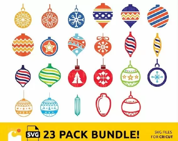 MAGICAL CHRISTMAS BALL SVG BUNDLE FOR CRICUT - PERSONALIZE YOUR TREE!