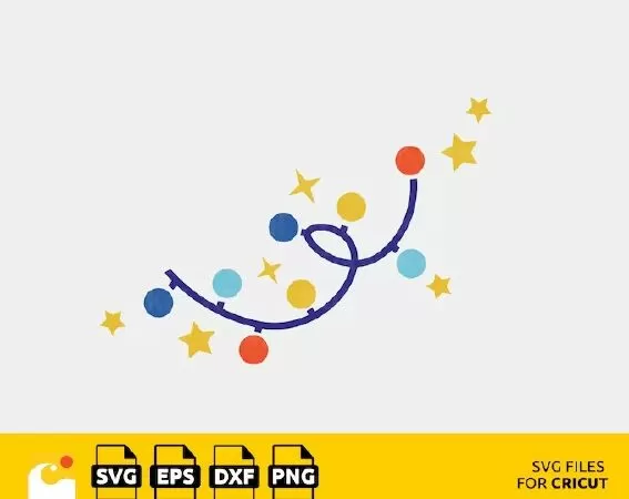 CHRISTMAS LIGHTS SVG, CHRISTMAS CLIPART, MERRY CHRISTMAS SVG, CHRISTMAS LIGHTS PNG, CHRISTMAS LIGHTS VECTOR