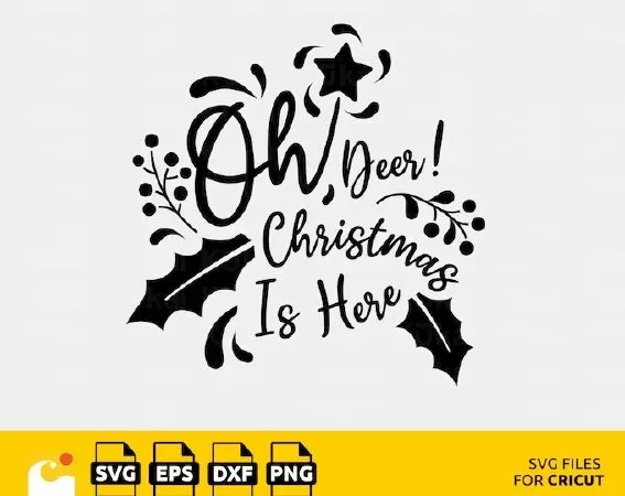 WHIMSICAL OH DEER! CHRISTMAS LIGHT SVG - INSTANT DOWNLOAD FOR FESTIVE HOLIDAY CRAFTS